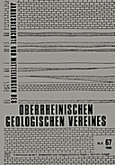 Cover image of: Jahresberichte und Mitteilungen des Oberrheinischen Geologischen Vereins Band 67