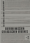 Cover image of: Jahresberichte und Mitteilungen des Oberrheinischen Geologischen Vereins Band 71