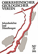 Cover image of: Jahresberichte und Mitteilungen des Oberrheinischen Geologischen Vereins Band 77