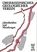 Cover image of: Jahresberichte und Mitteilungen des Oberrheinischen Geologischen Vereins Band 92