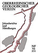 Cover image of: Jahresberichte und Mitteilungen des Oberrheinischen Geologischen Vereins Band 93