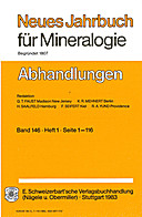 Cover image of: Neues Jahrbuch für Mineralogie - Abhandlungen Band 146 Heft 1