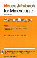 Cover image of: Neues Jahrbuch für Mineralogie - Abhandlungen Band 165 Heft 2