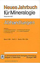 Cover image of: Neues Jahrbuch für Mineralogie - Abhandlungen Band 169 Heft 3
