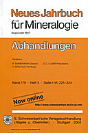 Cover image of: Neues Jahrbuch für Mineralogie - Abhandlungen Band 179 Heft 3
