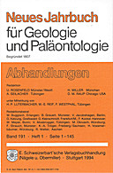 Cover image of: Neues Jahrbuch für Geologie und Paläontologie - Abhandlungen Band 191 Heft 1