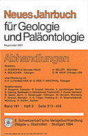 Cover image of: Neues Jahrbuch für Geologie und Paläontologie - Abhandlungen Band 191 Heft 3