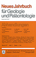 Cover image of: Neues Jahrbuch für Geologie und Paläontologie - Abhandlungen Band 227 Heft 1
