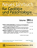Cover image of: Neues Jahrbuch für Geologie und Paläontologie - Abhandlungen Band 281 Heft 2