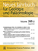 Cover image of: Neues Jahrbuch für Geologie und Paläontologie - Abhandlungen Band 305 Heft 2
