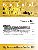 Cover image of: Neues Jahrbuch für Geologie und Paläontologie - Abhandlungen Band 309 Heft 1