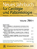 Cover image of: Neues Jahrbuch für Geologie und Paläontologie - Abhandlungen Band 314 Heft 1