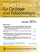 Cover image of: Neues Jahrbuch für Geologie und Paläontologie - Abhandlungen Band 317 Heft 2