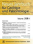 Cover image of: Neues Jahrbuch für Geologie und Paläontologie - Abhandlungen Band 318 Heft 1