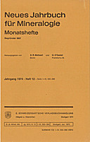 Image de couverture de: Neues Jahrbuch für Mineralogie - Monatshefte Jg. 1974 Heft 12