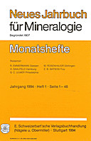 Image de couverture de: Neues Jahrbuch für Mineralogie - Monatshefte Jg. 1994 Heft 1