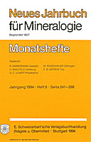 Image de couverture de: Neues Jahrbuch für Mineralogie - Monatshefte Jg. 1994 Heft 6