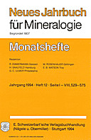Image de couverture de: Neues Jahrbuch für Mineralogie - Monatshefte Jg. 1994 Heft 12