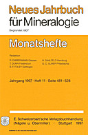 Image de couverture de: Neues Jahrbuch für Mineralogie - Monatshefte Jg. 1997 Heft 11