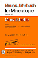 Image de couverture de: Neues Jahrbuch für Mineralogie - Monatshefte Jg. 2003 Heft 1