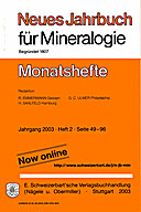 Image de couverture de: Neues Jahrbuch für Mineralogie - Monatshefte Jg. 2003 Heft 2
