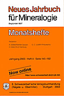 Image de couverture de: Neues Jahrbuch für Mineralogie - Monatshefte Jg. 2003 Heft 4
