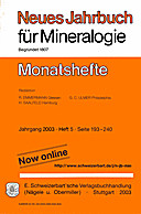 Image de couverture de: Neues Jahrbuch für Mineralogie - Monatshefte Jg. 2003 Heft 5