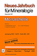 Image de couverture de: Neues Jahrbuch für Mineralogie - Monatshefte Jg. 2003 Heft 9