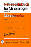 Image de couverture de: Neues Jahrbuch für Mineralogie - Monatshefte Jg. 2003 Heft 11