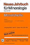 Image de couverture de: Neues Jahrbuch für Mineralogie - Monatshefte Jg. 2003 Heft 12