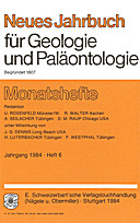 Cover image of: Neues Jahrbuch für Geologie und Paläontologie - Monatshefte Jg. 1984 Heft 6