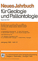 Cover image of: Neues Jahrbuch für Geologie und Paläontologie - Monatshefte Jg. 1985 Heft 12