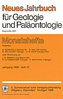 Cover image of: Neues Jahrbuch für Geologie und Paläontologie - Monatshefte Jg. 1986 Heft 10