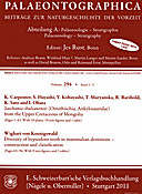 Cover image of: Palaeontographica Abteilung A Band 294 Lieferung 1-3