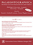 Cover image of: Palaeontographica Abteilung A Band 322 Lieferung 5-6