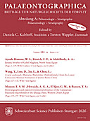 Cover image of: Palaeontographica Abteilung A Band 333 Lieferung 1-6