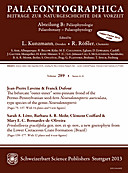 Cover image of: Palaeontographica Abteilung B Volume 289 Issue 4-6