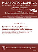 Cover image of: Palaeontographica Abteilung B Volume 298 Issue 4-6