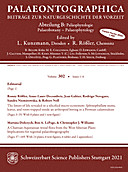 Cover image of: Palaeontographica Abteilung B Volume 302 Issue 1-6