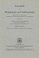 Cover image of: Zeitschrift für Morphologie und Anthropologie Band 62 Heft 2