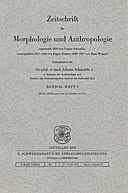 Cover image of: Zeitschrift für Morphologie und Anthropologie Band 63 Heft 3