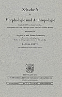 Cover image of: Zeitschrift für Morphologie und Anthropologie Band 64 Heft 3