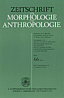 Cover image of: Zeitschrift für Morphologie und Anthropologie Band 66 Heft 2