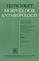 Cover image of: Zeitschrift für Morphologie und Anthropologie Band 66 Heft 3