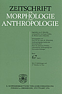 Cover image of: Zeitschrift für Morphologie und Anthropologie Band 67 Heft 3