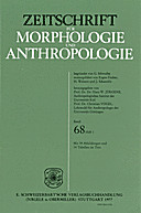 Cover image of: Zeitschrift für Morphologie und Anthropologie Band 68 Heft 1