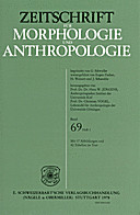 Cover image of: Zeitschrift für Morphologie und Anthropologie Band 69 Heft 1