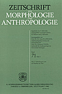 Cover image of: Zeitschrift für Morphologie und Anthropologie Band 71 Heft 3