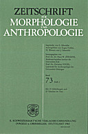 Cover image of: Zeitschrift für Morphologie und Anthropologie Band 73 Heft 2