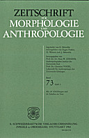 Cover image of: Zeitschrift für Morphologie und Anthropologie Band 73 Heft 3